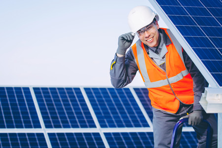 solar power station worker