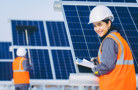 solar power station worker