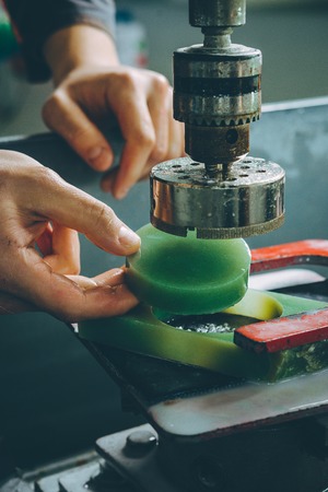 greenstone industrial jeweleryの写真素材