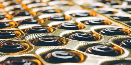 chocolate candy makingの写真素材