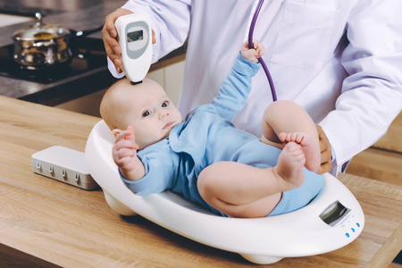 Diagnostics. Neonatal cranial ultrasound.の写真素材