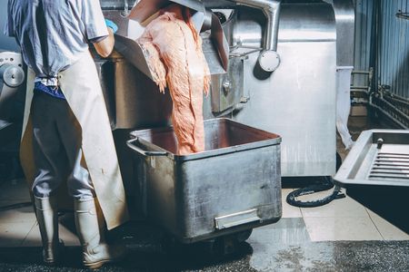minced meat factoryの写真素材