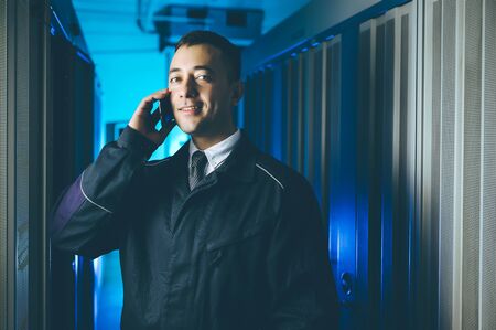 server data network center internet man connectionの写真素材
