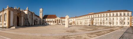 High resolution panorama of university of Coimbra main square, Portugal.の写真素材