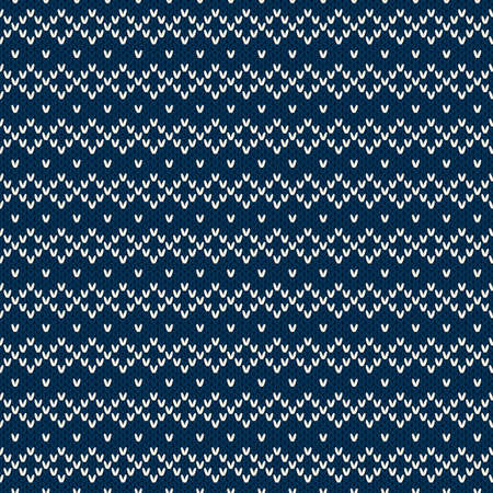 Seamless pattern ornament on the wool knitted texture. のイラスト素材