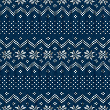 Seamless pattern ornament on the wool knitted texture. EPS availableのイラスト素材