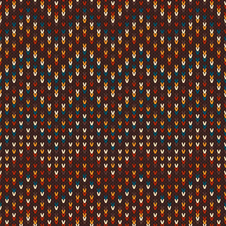 Zigzag Knitted Pattern. Seamless Backgroundのイラスト素材