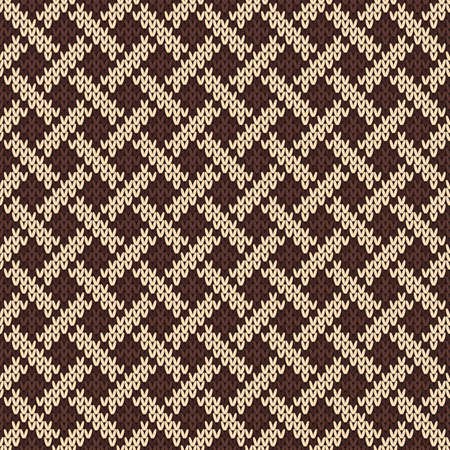 Knitted Seamless Pattern with Celtic Plexus Ornamentのイラスト素材