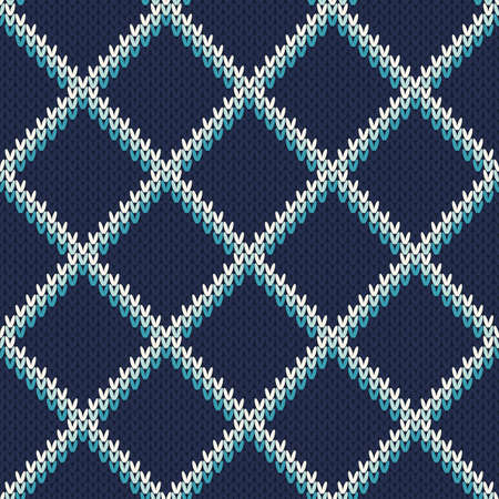 Knitted Sweater Design. Seamless Knitting Patternのイラスト素材