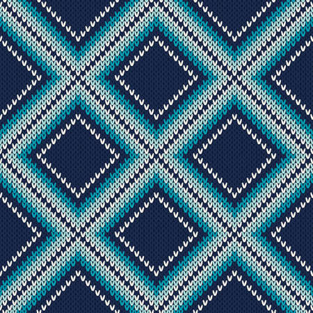 Knitted Sweater Design. Seamless Knitting Patternのイラスト素材