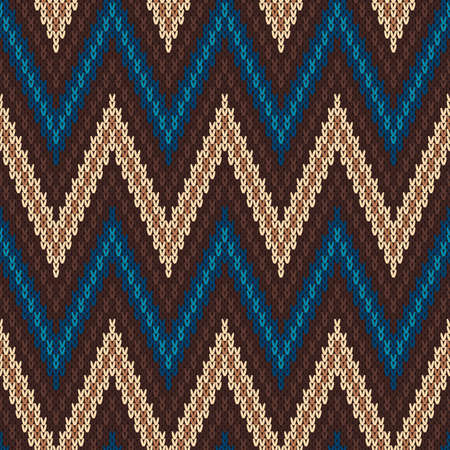 Traditional Fair Isle Pattern. Seamless Knitting Ornamentのイラスト素材