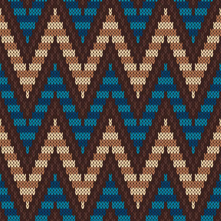 Traditional Fair Isle Pattern. Seamless Knitting Ornamentのイラスト素材