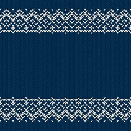 Winter Holiday Seamless Knitted Patternのイラスト素材