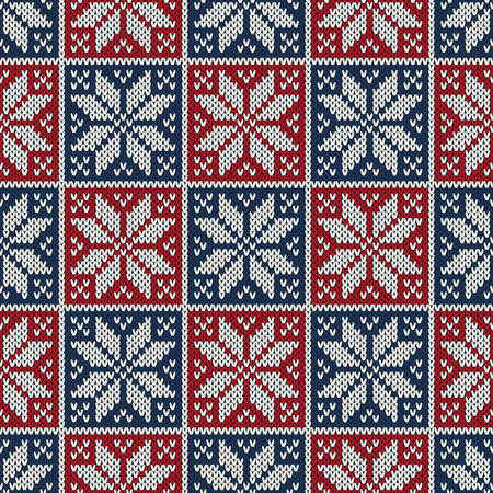 Christmas Sweater Design. Seamless Knitted Patternのイラスト素材