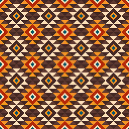 Tribal Aztec Style Seamless Geometric Pattern. Vector Illustration