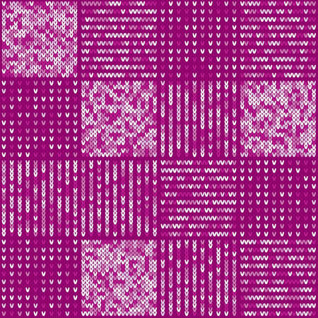 Seamless Pattern on the Wool Knitted Texture. EPS availableのイラスト素材