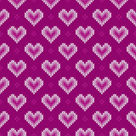 Seamless Pattern on the Wool Knitted Texture. EPS availableのイラスト素材