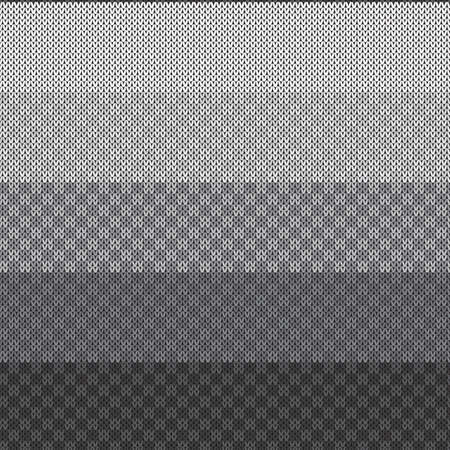 Knitted Wool Sweater Pattern Vector Imitation. Seamless Background with Shades of Gray Colorsのイラスト素材
