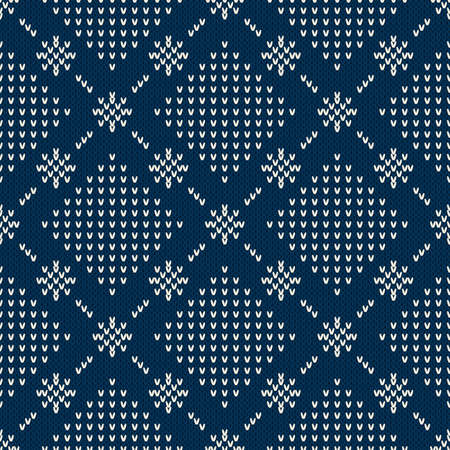 Seamless Pattern on the Wool Knitted Texture. EPS availableのイラスト素材