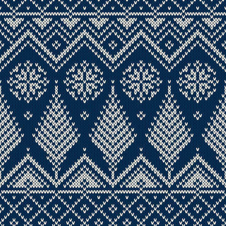 Seamless Pattern on the Wool Knitted Texture. EPS availableのイラスト素材
