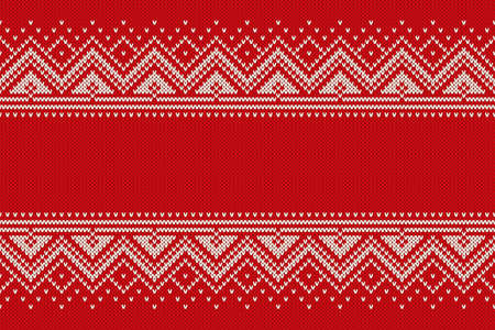 Christmas Design Knitted Background with a Place for Text. Wool Knit Texture Imitation.のイラスト素材