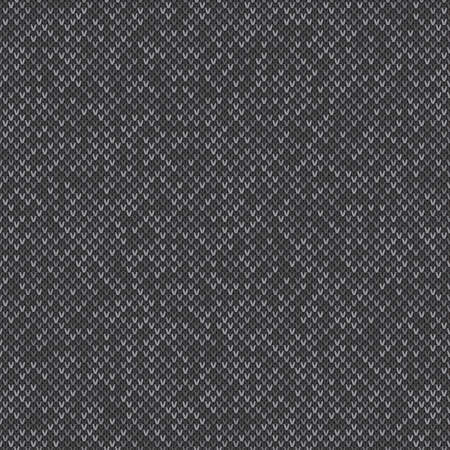 Knitted wool sweater pattern vector imitation. Seamless background with shades of gray colors. Knitting wool sweater design.のイラスト素材