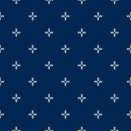 Winter Holiday Seamless Knitted Pattern with Flares. Christmas and New Year Design Background. Knitting Sweater Design.のイラスト素材