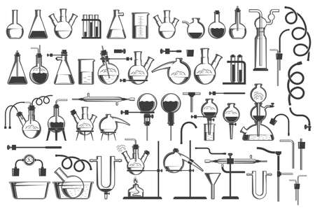 Chemical science design elements setのイラスト素材
