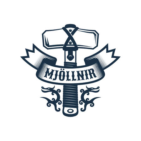 Viking Mjollnir logoのイラスト素材