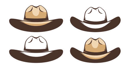 Western Cowboy hat - retro styleのイラスト素材