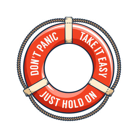 Lifebuoy retro illustration