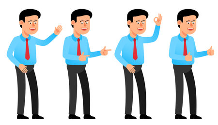 Businessman showing thumbs upのイラスト素材