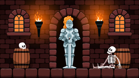 Medieval castle Roomのイラスト素材