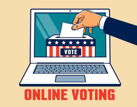 Online voting conceptのイラスト素材