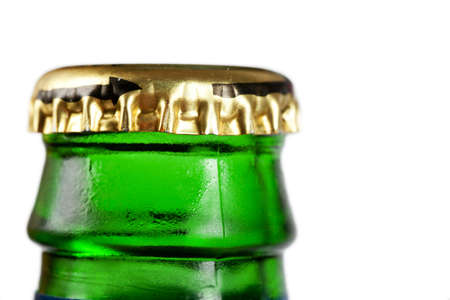 Macro view of bottleneck with metallic coverの写真素材