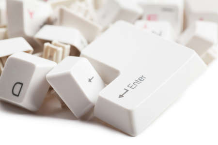 Macro view of a heap of keyboard