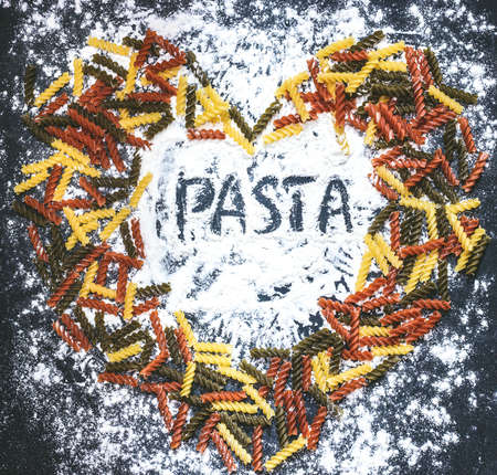 Various mixtures of paste heartの写真素材