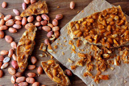 PÃ© de Moleque is a typical sweet of Brazilian cuisine, made with roasted peanuts and rapadura. it...