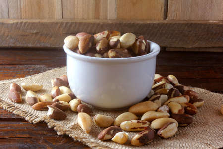 Chestnuts from Para or Brazil nuts, in Portuguese: Castanha-do-ParÃ¡ or Castanha-do-Brasil, in the...