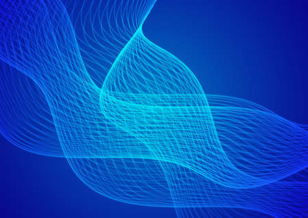 Abstract technology blue background wave lines background. Banner, poster or template elegant and...