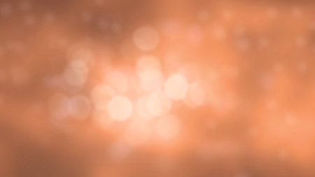 smooth bokeh blur light effect on abstract orange color background. 2D illustration
