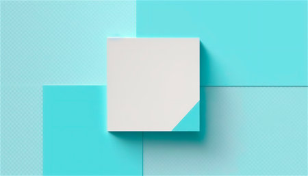 Pastel blue empty paper texture background template, banner for advertising. Rectangular geometric shapes. Copy space. space for text. AI generated. graphic resourcesの素材