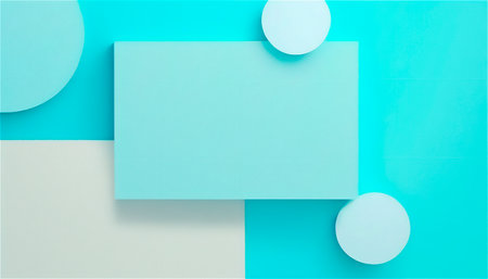 Pastel blue empty paper texture background template, banner for advertising. Rectangular geometric shapes. Copy space. space for text. AI generated. graphic resourcesの素材