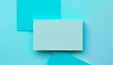 Pastel blue empty paper texture background template, banner for advertising. Rectangular geometric shapes. Copy space. space for text. AI generated. graphic resourcesの素材