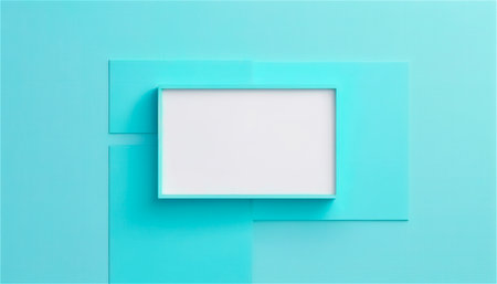 Pastel blue empty paper texture background template, banner for advertising. Rectangular geometric shapes. Copy space. space for text. AI generated. graphic resourcesの素材