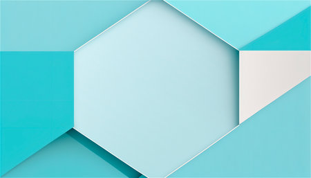 Pastel blue empty paper texture background template, banner for advertising. Rectangular geometric shapes. Copy space. space for text. AI generated. graphic resourcesの素材