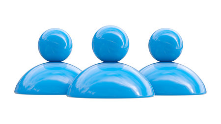 People network 3D icon isolated on white background. Social media world connection and global...