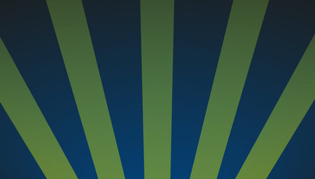 Blue background with yellow rays from a spotlight or sunのイラスト素材