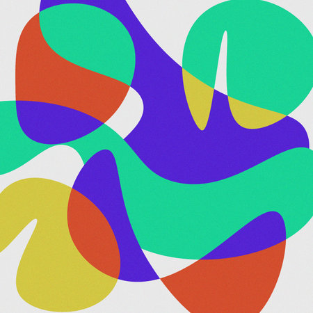 abstract background with colored spots and lines in the form of waves