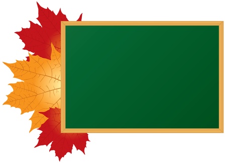 School board and maple leavesのイラスト素材